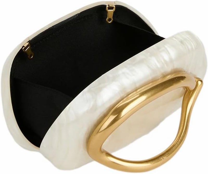 DEBIMY Women Acrylic Clutch Box Metal Handle Evening Bag Trendy Ladies Shoulder Crossbody Purse for Wedding Party Causal - Image 5